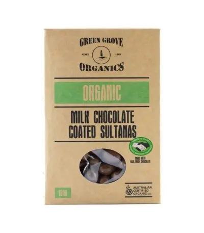 Green Grove - Organic Milk Chocolate Sultanas 180g