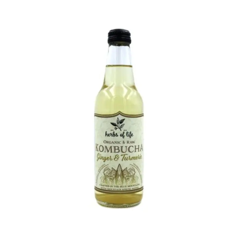 Herbs of Life - Organic Kombucha Ginger & Turmeric 12 x 330ml