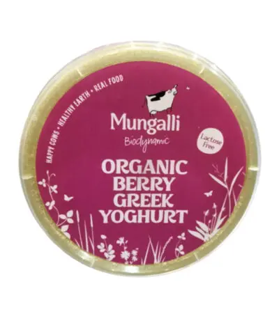 Mungalli Creek - Organic Greek Yoghurt - Berry 375g