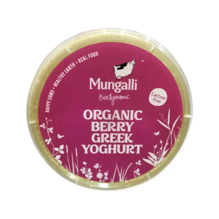 Mungalli Creek - Organic Greek Yoghurt - Berry 375g