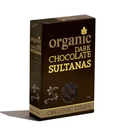 Organic Times - Organic Sultanas Dark Chocolate 150g