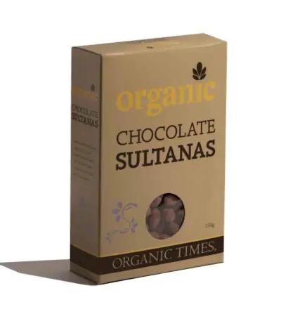Organic Times - Organic Sultanas Milk Chocolate 150g