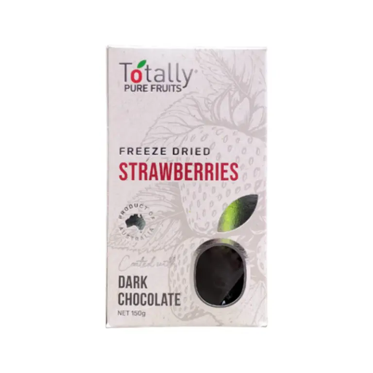 Totally Pure Fruits - Freeze Dried Strawberries - Dark Chocolate 150g