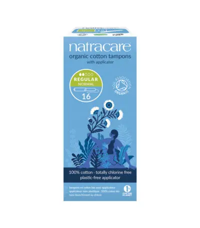 Natracare Organic Cotton Tampons Regular with Applicator x 16 Pack