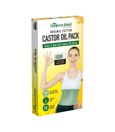 Natures Shield Organic Cotton Castor Oil Pack Waist Wrap (50cm x 22cm)