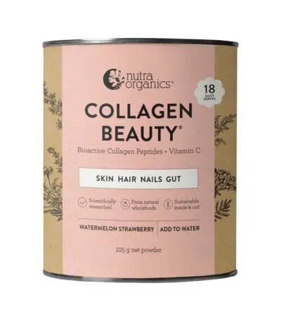 Nutra Organics Collagen Beauty Watermelon Strawberry 225g