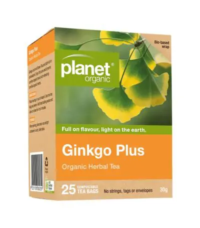 Planet Organic Organic Herbal Tea Ginkgo Plus x 25 Tea Bags