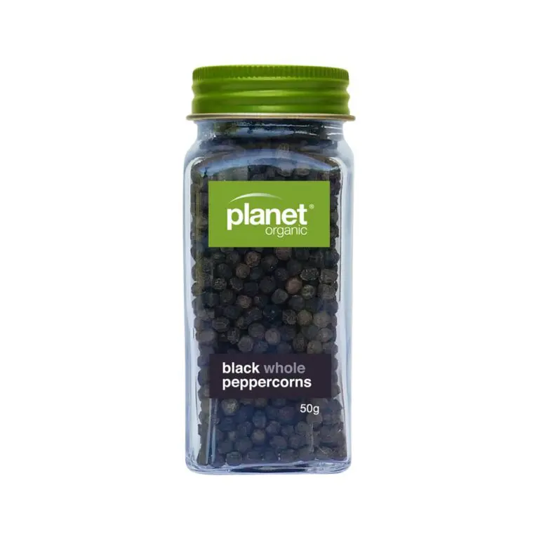 Planet Organic - Organic Whole Black Peppercorns - Shaker 50g