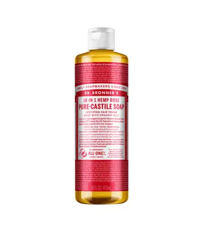 Dr. Bronners Pure-Castile Soap Liquid (Hemp 18-in-1) Rose 473ml