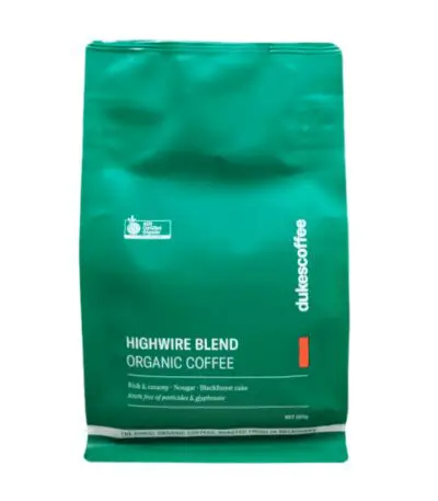 Dukes Coffee  - Organic Coffee - Highwire Blend - 200g