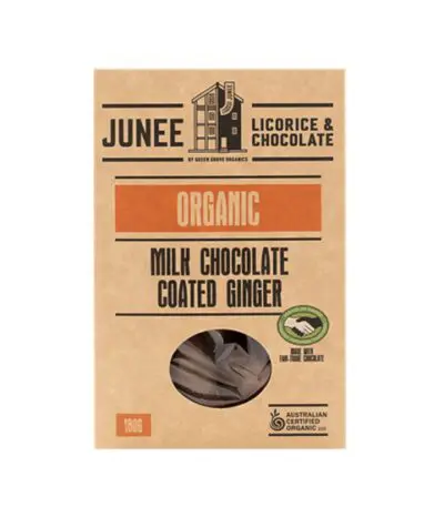Green Grove - Organic Milk Chocolate Coated Ginger - 180g