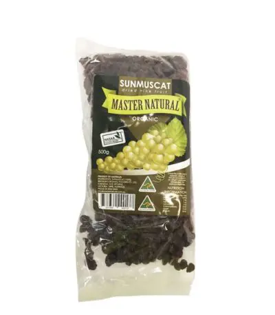 Master Natural - Organic Sunmuscat Dried Vine Fruit - 500g