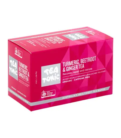 Tea Tonic Organic Turmeric Beetroot & Ginger Tea x 20 Tea Bags