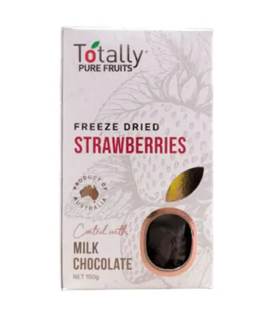 Totally Pure Fruits - Freeze Dried Strawberries - Milk Chocolate 150g