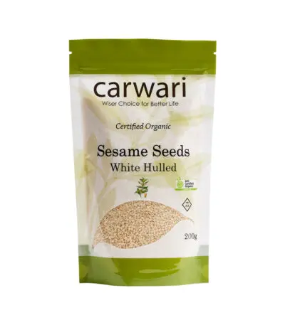 Carwari - Organic White Sesame Seeds - Hulled 200g