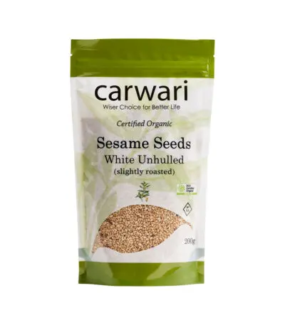 Carwari - Organic White Sesame Seeds - Unhulled 200g