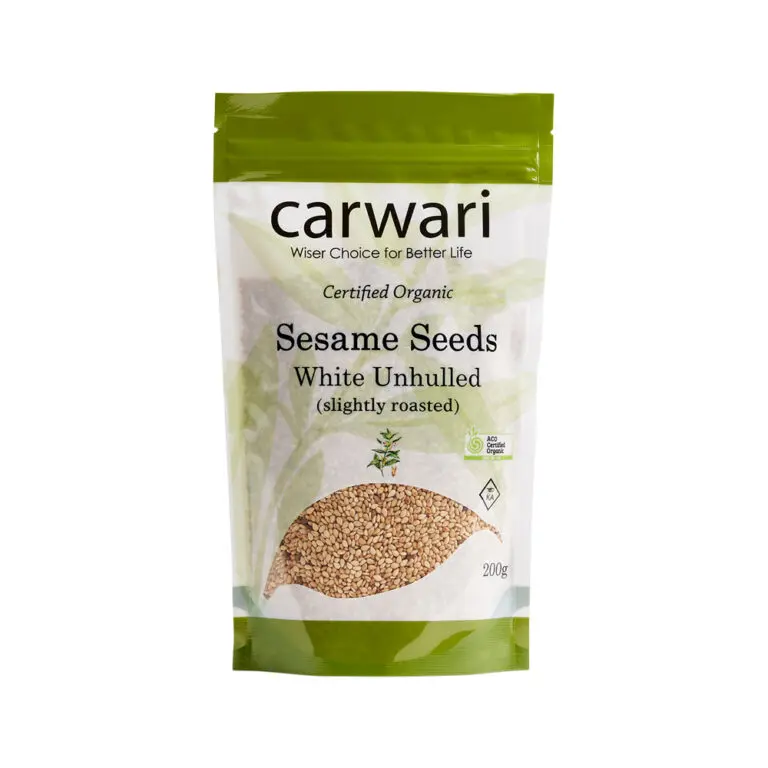 Carwari - Organic White Sesame Seeds - Unhulled 200g