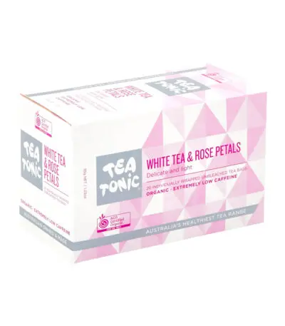 Tea Tonic Organic White Tea and Rose Petals Tea x 20 Tea Bags