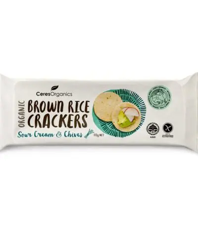 Ceres Organics - Crackers - Brown Rice Sour-Cream and Chives