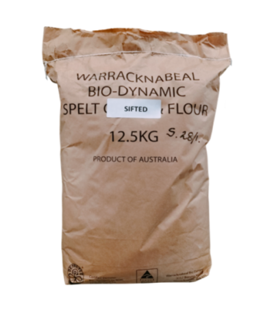 Warracknabeal Bio-Dynamic - Organic Sifted White Spelt Flour 12.5kg