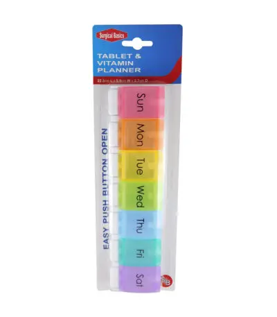 Surgical Basics - Pill Box Weekly Pill Planner Large