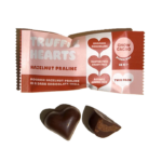 Chow Cacao - Hazelnut Praline Truffle Heart Twin Pack Choc 26g
