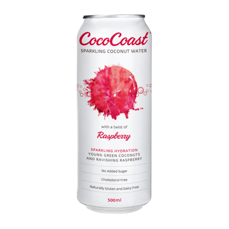 CocoCoast - Sparkling Coconut Water with Raspberry 500ml