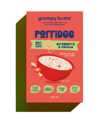 Grumpy Bums Porridge - Strawberry & Vanilla 300g