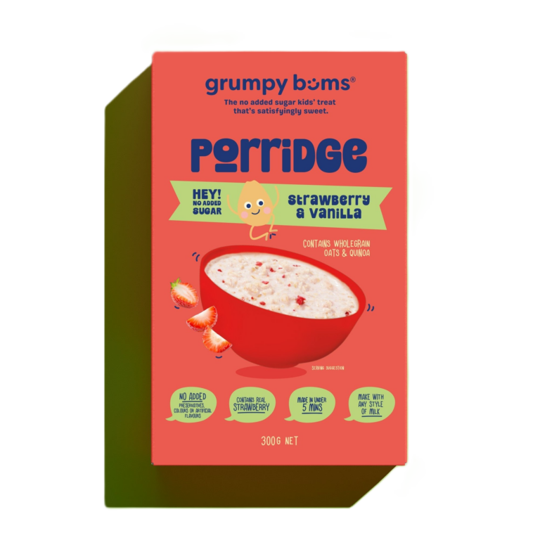 Grumpy Bums Porridge - Strawberry & Vanilla 300g