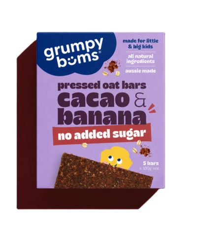 Grumpy Bums Pressed Oat Bars - Cacao & Banana 100g