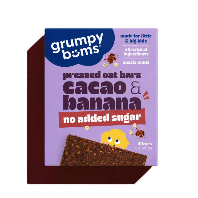 Grumpy Bums Pressed Oat Bars - Cacao & Banana 100g