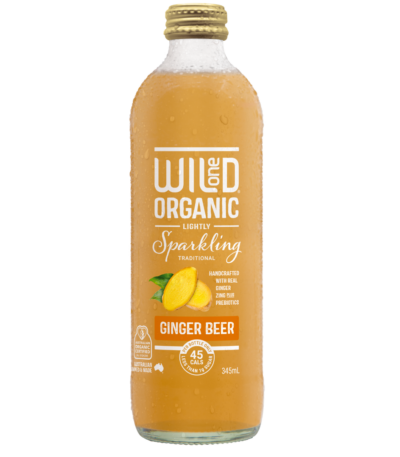 Wild One - Organic Sparkling Mineral Water - Ginger Beer 345ml