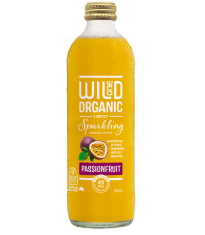 Wild One - Organic Sparkling Mineral Water - Passionfruit 345ml