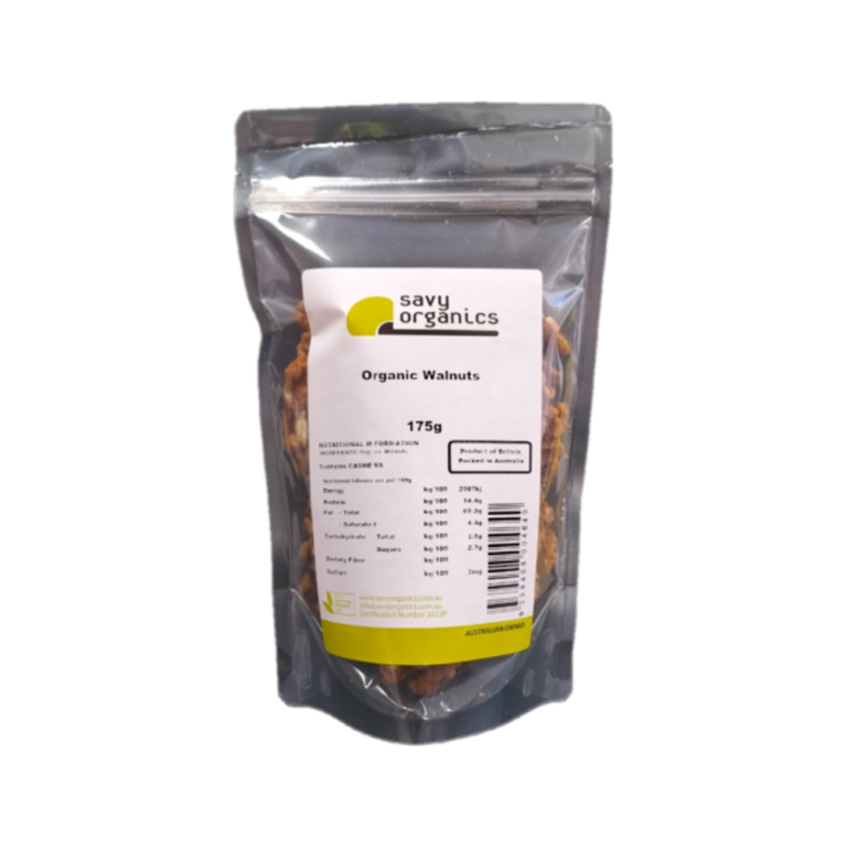 Savy Organics - Organic Walnuts - 175g