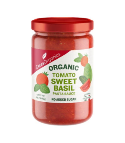 Ceres Organics - Organic Pasta Sauce Tomato Sweet Basil 690g
