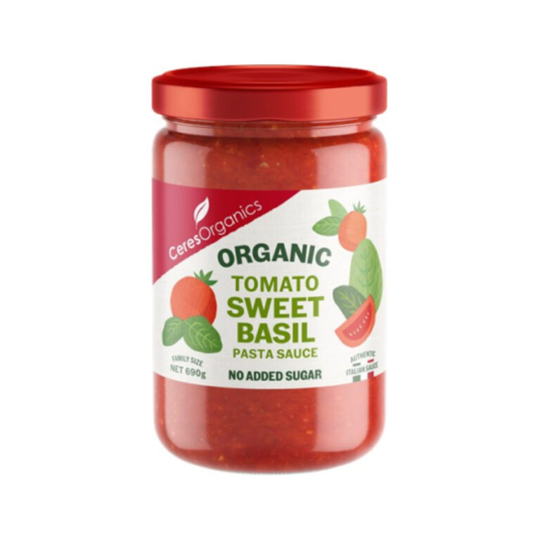 Ceres Organics - Organic Pasta Sauce Tomato Sweet Basil 690g