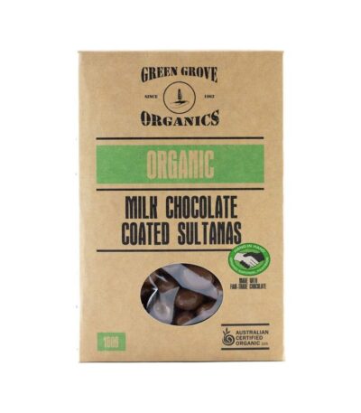Green Grove - Organic Sultanas Milk Chocolate 180g
