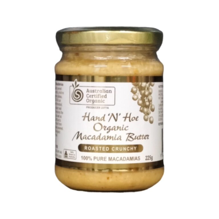 Hand 'n' Hoe - Organic Macadamia Butter Roasted Crunchy 225g