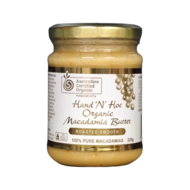 Hand 'n' Hoe - Organic Macadamia Butter Roasted Smooth 225g