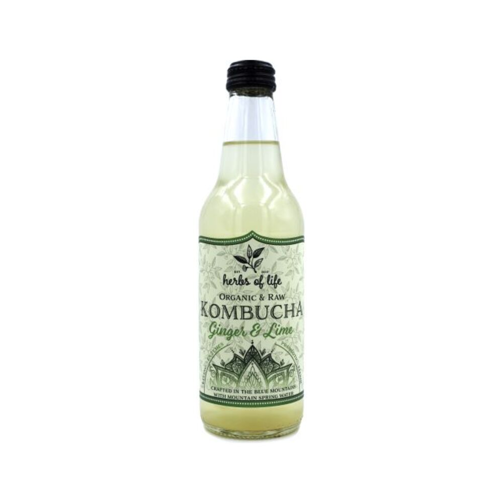 Herbs of Life - Organic Kombucha Ginger & Lime 12 x 330ml