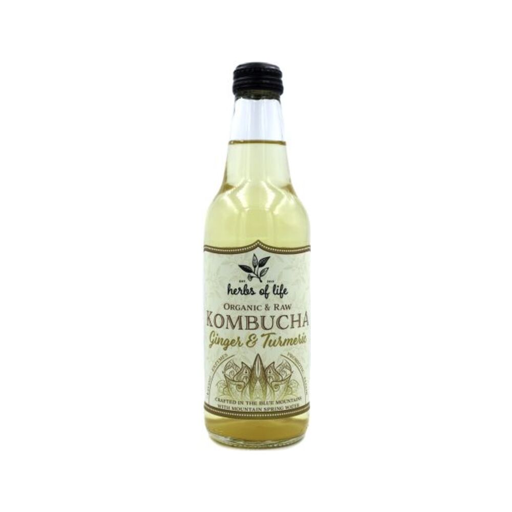 Herbs of Life - Organic Kombucha Ginger & Turmeric 12 x 330ml Herbs of Life - Organic Kombucha Ginger & Turmeric 12 x 330ml