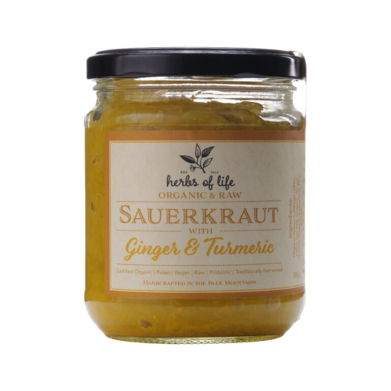 Herbs of Life - Organic Sauerkraut Ginger & Turmeric 380g