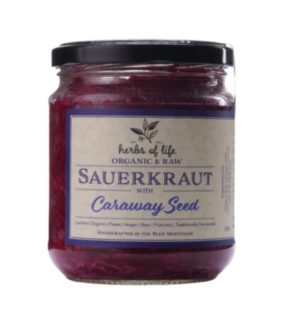 Herbs of Life - Organic Sauerkraut Red Cabbage Caraway 380g