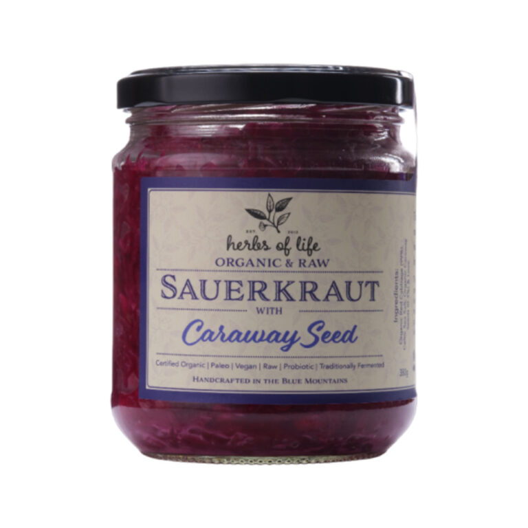 Herbs of Life - Organic Sauerkraut Red Cabbage Caraway 380g