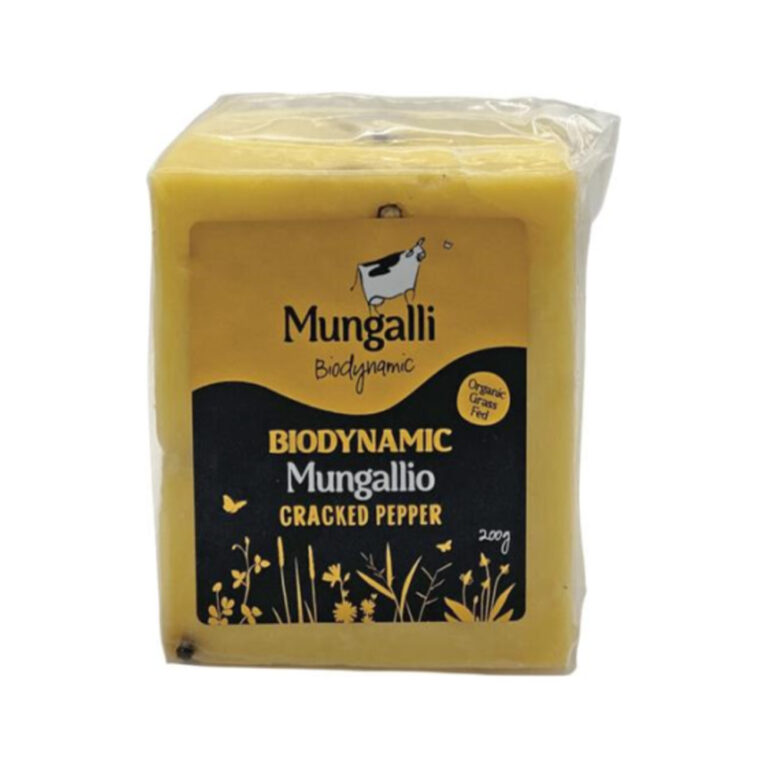 Mungalli Creek - Organic Cheese Mungallio Cracked Pepper 200g