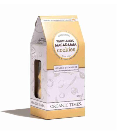 Organic Times - Organic Cookies White Choc Macadamia - 150g