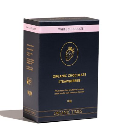 Organic Times - Organic Strawberries White Chocolate 100g