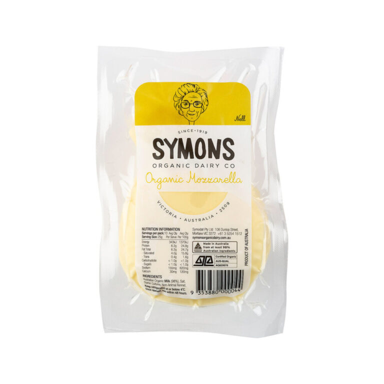 Symons Organic Dairy Co - Organic Cheese Mozzarella 250g