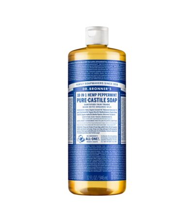 Dr. Bronners Pure-Castile Soap Liquid (Hemp 18-in-1) Peppermint 946ml