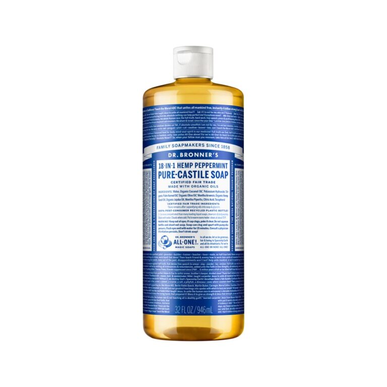 Dr. Bronners Pure-Castile Soap Liquid (Hemp 18-in-1) Peppermint 946ml
